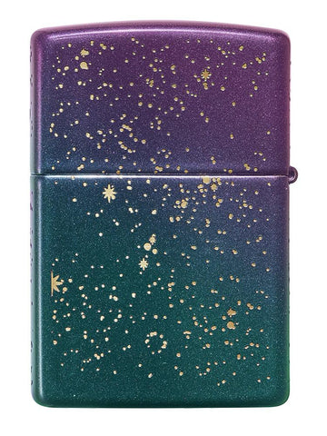 Back of Starry Sky Design Iridescent Windproof Lighter