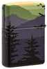 Back shot of Bear Landscape Design 540 Color Windproof Lighter standing at a 3/4 angle