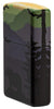 Bear Landscape Design 540 Color Windproof Lighter standing at an angle, showing the front and right side of the lighters design