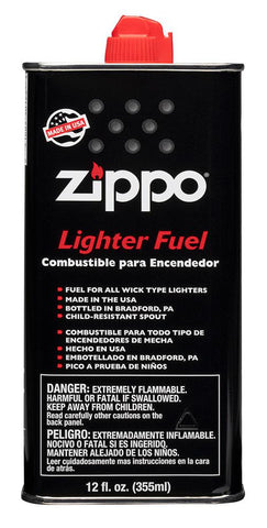 Front of Authentic Zippo Lighter Fuel - 12 oz.