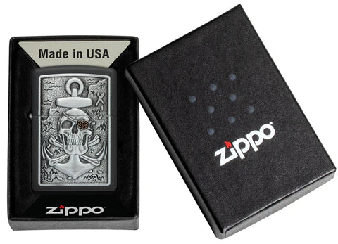 Skull Anchor Emblem Zippo