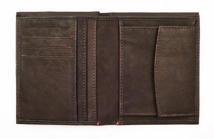 Leather Vertical Wallet Mocca Zippo