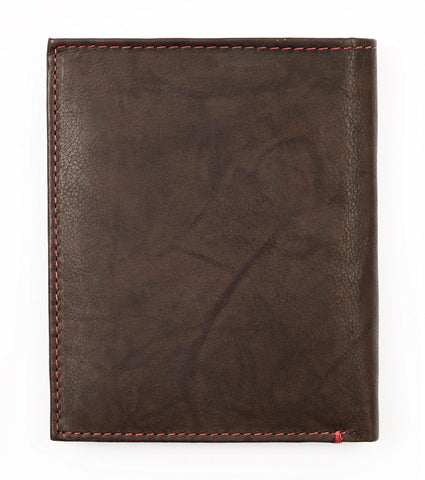 Leather Vertical Wallet Mocca Zippo