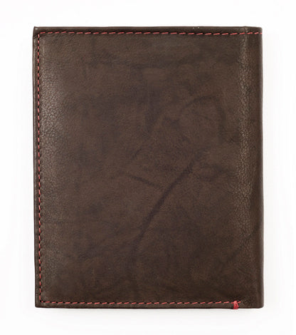 Leather Vertical Wallet Mocca Zippo